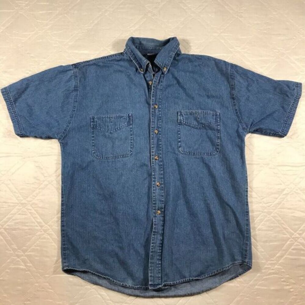 Premier International 2 pocket short sleeve denim shirt‎ XL